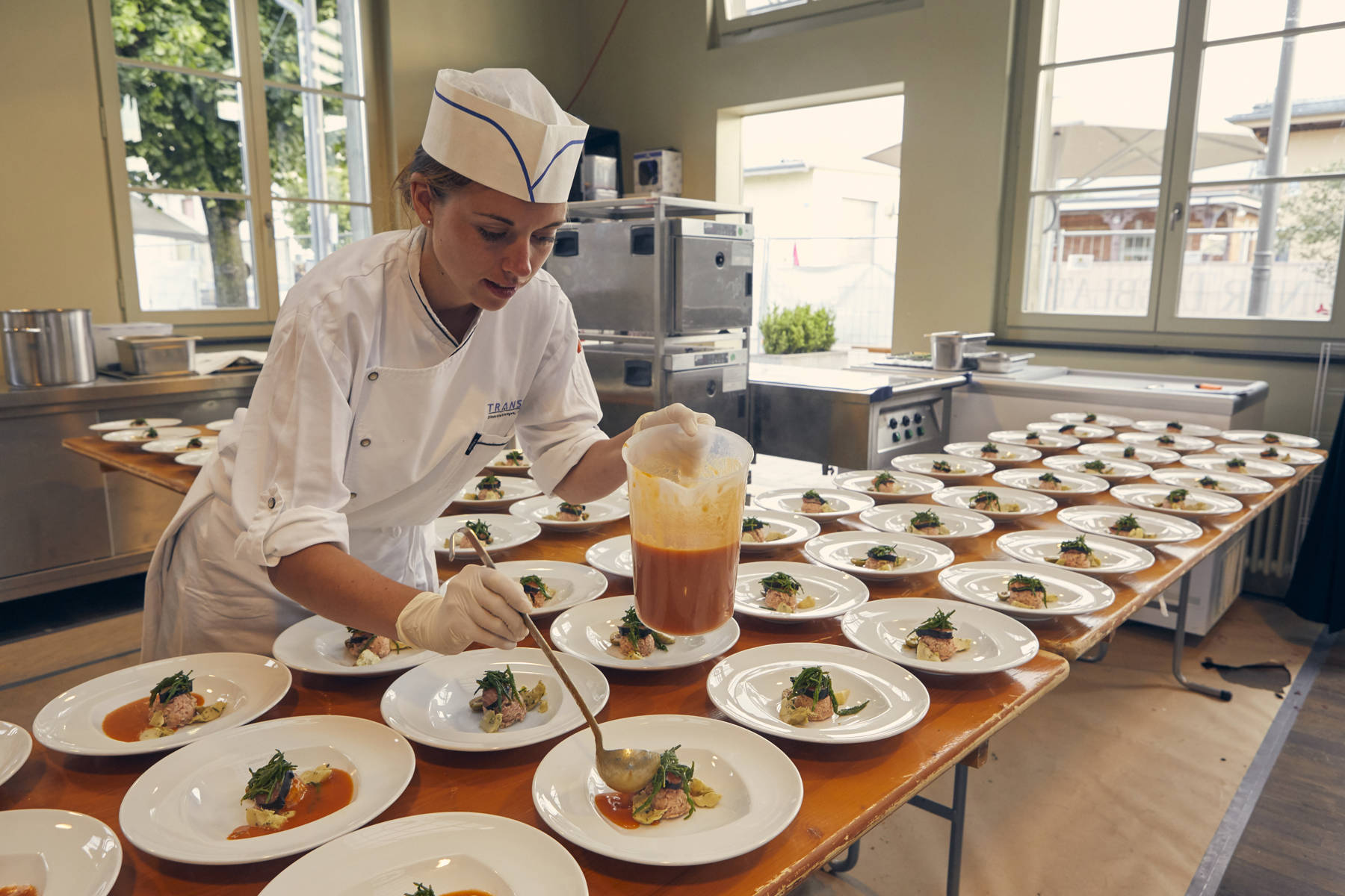 Kreative Zubereitung der Speisen, denn das Auge isst mit.